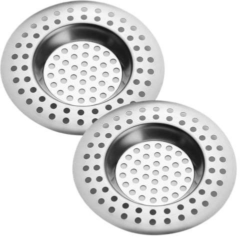 2 Piezas Filtro de Fregadero de Acero Inoxidable, Filtro Universal, Filtro de Fregadero de Cocina, Tapón de Desagüe para Cocina, Ducha, Baño y Lavabo