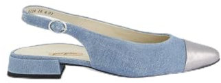 Paul Green Peeptoes & Slingpumps 6124-017, textile, bleu, femme, bleu, 37.5 EU