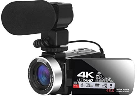 Videocamera Telecamera 4K Ultra. HD Videocamera videocamera for vlogging videocamera Wifi Light incorporato 4 8MP 3.0 Telecamere digitali 16x pollici Videocamera multifunzionale per vlogging(32G SD ca
