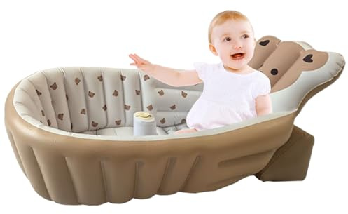 Baignoire Spéciale Pour Bébé Pour Utilisation - Baignoire Gonflable de Voyage pour Nourrissons | Siège de Bain Réglable et Pliable pour Garçons Filles et Tout-Petits