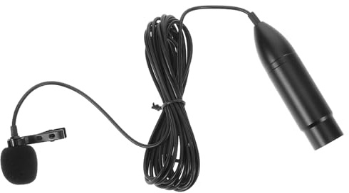 Kisangel Lavalier Microphone with Cardioid Directivity Professional Xlr 48v Three-pin Wired Lapel Mic Metal and Plastic Construction Reliable for Speeches and Live Broadcasts for Audio