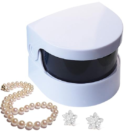 Nettoyeur de fixation domestique - machine à laver pour bijoux compacts pour cèdre, et lunettes | Dispositif de nettoyage ultrasonique multifonction pour bagues, chaînes et articles de soins