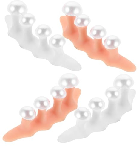 TOVINANNA 2sätze Zehenspreizer Aus Silikon Mit Perlendekor Für Pediküre Als Abstandshalter Für Zehennägel Nagelwerkzeuge Für Salon Und Heimgebrauch