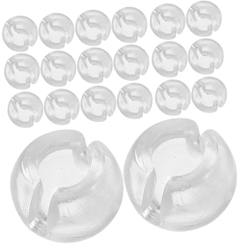 Ciieeo 50 Piezas Tope de Cadena Cuentas Hebilla de Tope de Cadena Transparente Repuestos para Persianas Enrollables y Verticales Accesorios Esenciales de Persianas