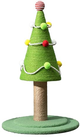 Rascador de árbol de Navidad para gatos, árbol rascador de dibujos animados, herramienta de relajación, estéticos, juguetes de compromiso para mascotas, de interior