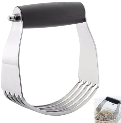 Professional Pastry Cutter, Stainless Steel Heavy Duty Dough Blender, 1Pcs | Pastry Blender for Baking with Comfort Non-Slip Handle, Hand Held Pastry Mixer Tool for Baking, Pie Crust, Cake, and Pastry