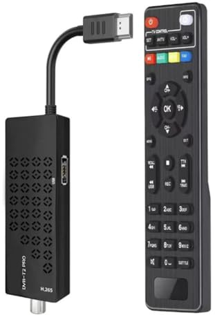 Bosiyrggrl Descodificador TDT HD Sintonizador TDT HD Compatible con Decodificador DVB T2 H265 HD Euroconector TDT HD Full HD 1080p para WiFi Enchufe UE