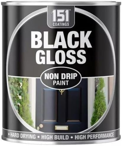 MSQUARE Non-Drip Paint, Smooth Finish, Weather Resistant, Easy Application, Long Lasting Shine, Quick Dry Formula, Ideal for Workshops, Garages, Offices & Schools, Black Gloss, 300ml (Pack of 1)
