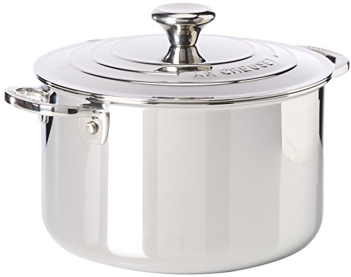 Le Creuset Cacerola alta con tapa de Acero Inoxidable Signature, 20 cm 96600620000000