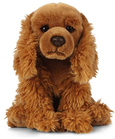 Living Nature, Peluche Cocker Spaniel Marron, Chien en Peluche Doux, Réaliste Jouets Animaux de Compagnie, Peluches Chiens à Collectionner, Doudou Cocker, Idée Cadeau pour Enfants, 22 cm