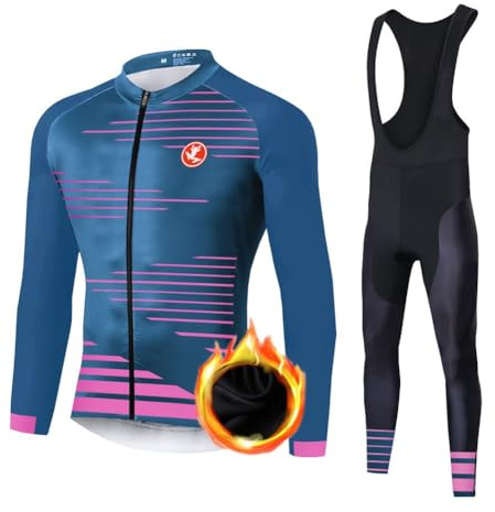 UGLY FROG DEHWCX04 Neue Radtrikot Thermo Herren Set Fahrradbekleidung Langarm Mountainbike MTB Jersey Triathlon Bekleidung