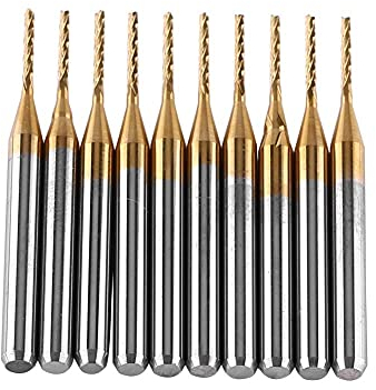 Schaftfräser 10 Teile/Satz Hartmetall Schaftfräser-Satz mit 38mm Länge PCB Fräser Carving