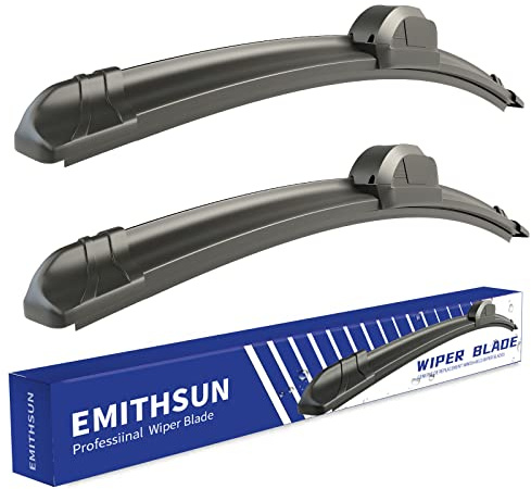 EMITHSUN OEM QUALITY 24 + 20 Premium All-Seasons Stable And Quiet Windshield Wiper Blades(Set of 2)
