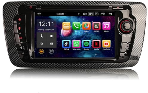 8 Kern 4+64GB Android 13 Autoradio für Seat Ibiza Unterstützt GPS Navigation Kabelloses Carplay Android Auto DSP Bluetooth 5.0 A2DP WiFi 4G DAB+7 Zoll Touchscreen