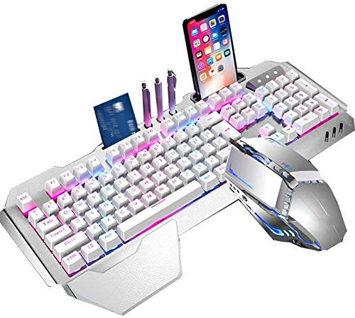 ARCH Kit Tastiera E Mouse,Tastiere da Gioco, Tastiera Gaming per Laptop, Tastiera Computer Ergonomico, Tastiera Meccanica Compatta per Finestre, Laptop, Computer (Color : F)