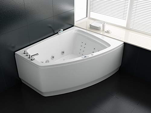 Luxus LED Whirlpool Badewanne SET 180x140cm +Heizung+Hydrojets+Ozon +Radio 2021