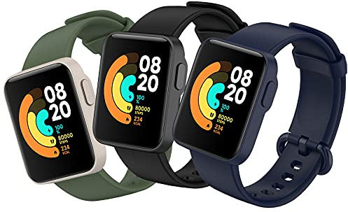 BDIG 3 Pezzi Cinturino per Xiaomi Mi Watch Lite, Braccialetto Redmi Watch Cinturino in Silicone Colorato di Ricambio Anti-Perso Progettato Accessori Tracker per Mi Watch Lite/Redmi Watch Lite