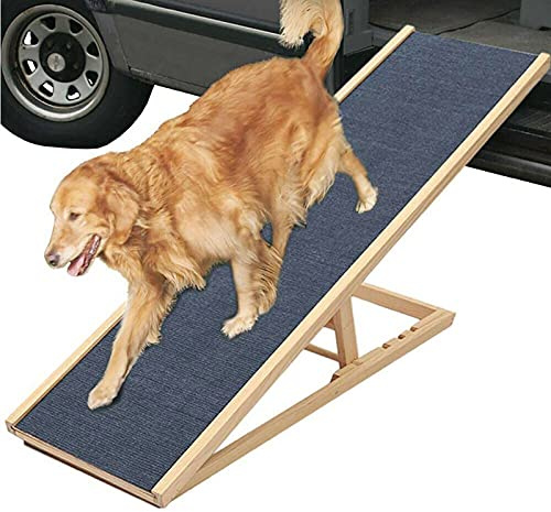 Hunderampe Hundetreppe Hundeautorampe Auffahrrampe Auto Klappbar Kofferraumrampe für Haustiere, 2 stufig Sofa Hundecouch Auto Fensterbank Treppe Katzenleiter Hundeleiter, Verstellbare 70cm x 35cm