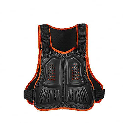 MAOTN Gilet Protettivo per Armatura per Bambini, Protezione per Torace e Schiena per Moto da Cross,Pettorina Motocross MTB Riflettente per Skateboard, Ciclismo e Bicicletta,Brown,M