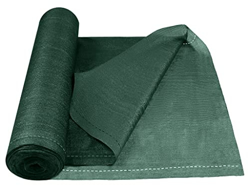 LARS360 Zaunblende Sichtschutz, Sichtschutznetz 150 g/m² HDPE, Schattiernetz Sonnenschutz Tennisblende für Garten Sportplatz Maschendrahtzaun inkl. Kunststoffumreifung, Dunkelgrün, 1,5mx10m