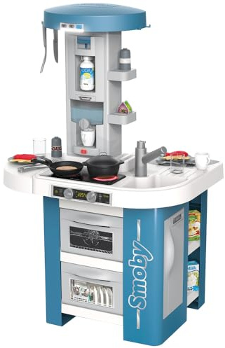 Smoby - Cuisine Tech Edition - 35 Accessoires - Effets Sonores et Lumineux - Jouet d'Imitation pour Enfant - Surface de Jeu à 360° - A Partir de 3 Ans - Fabrication Française