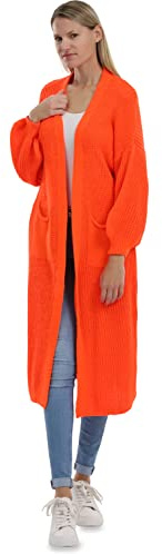 Malito Damen Strickmantel | schicker Cardigan | Moderne Wollmantel | Lange Strickjacke - Oberteil 3151