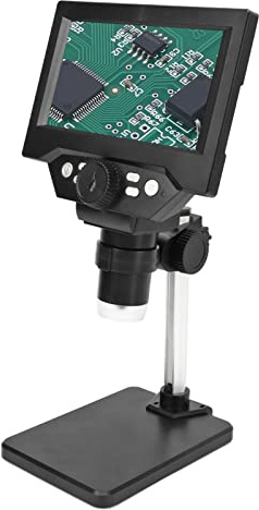 Digitales Mikroskop, 5.5inch LCD USB Mikroskop für Erwachsene, 10MP 1000X Vergrößerung 1080P tragbares Münzmikroskop mit 8 LED Licht, Unterstützung 64GB Speicherkarte