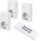 Perfect Funksteckdosen Set, 3x Funksteckdose, 1x Funkfernbedienung, Indoor, 220-240V - 50 Hz, 1100 Watt, 30m Reichweite, weiß