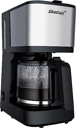 Steba KM F2 Filterkaffeemaschine mit Glaskanne | 10 Tassen à 125 ml, Wassertank 1,25 Liter, Automatisches Warmhalten 40 Min., 750 Watt