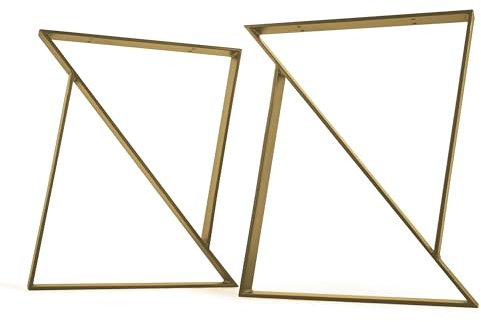 ModernLOFTart Tischbeine Metall Tischkufen 2 Stück - Tischgestell Metall aus 1cm Dickem Flachstahl Gefertigt - Tischfüße für Esstisch, Schreibtischbeine, Konferenztisch Füße