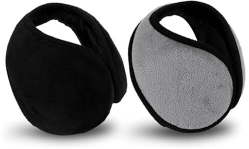 2 Pcs Winter Warme Ohrenschützer, Faltbar Ohrenwärmer Wärme Fleece Earmuffs Verdicken Unisex Rückentragend Mit Weichem Plüsch