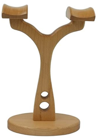 Headphones Hanger,Headphones Hanger Headset Holder Desktop Handmade Earphone Rack Game Table Accessories Multi-Function Headphone Holder Simple Solid Wood Headphone Stand for Desk (Color : Oak) (Color