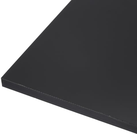 Rebower 1219 x 610 x 12mm Feuille Plastique HDPE Noir pour Marine | Planche de Découpe en Polyéthylène Haute Densité Bloc Solide, DIY Plancher Maison