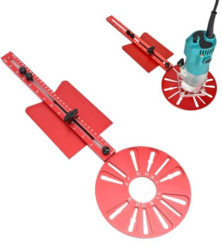Support de Rainure de Fraisage de Routeur 3 en 1, Outil de Travail du Bois en Alliage D'aluminium avec Guide de Coupe Circulaire, Gabarit de Matériel D'armoire pour MDF
