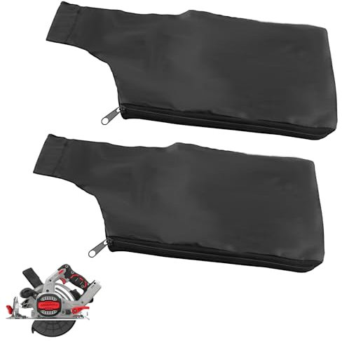 2 PCS Miter Saw Dust Bags, Durable Dust Collection Bags for 255 Aluminum Sawing Machine, Replacement Anti-Dust Cover Dust Collector for Belt Sander Parts Miter Saw Accessories (Black)