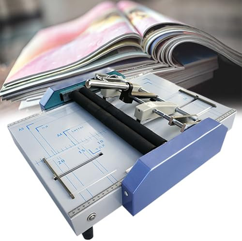 Beachtiful A3-Falzbindemaschine, 2-in-1-Papierfalz- und -Bindeheftmaschine, Papierfalzmaschine, für Schulen, Druckereien, Büros