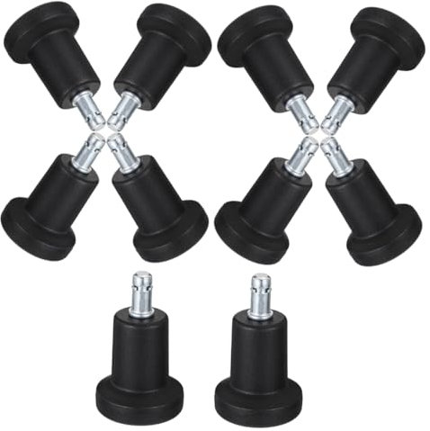 Angoily 10pezzi Cuscinetti Ricambio Per Rotelle Per Sedie Ufficio Per Rotelle Adatti Tappeti Pattini in Nylon e Acciaio Per Pavimenti in e Laminato