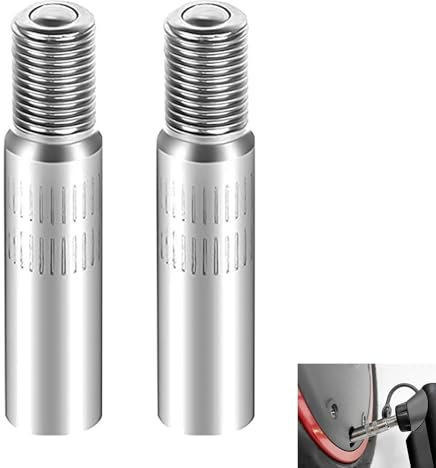 2 Pièces Extension de Valve de Pneu 39mm en Alliage d'Aluminium, Rallonge Valve Pneu Trottinette, Adaptateur Gonflage pour Xiaomi M365, Trottinette Électrique, Dualtron, Moto, Camion, Anti-Fuite