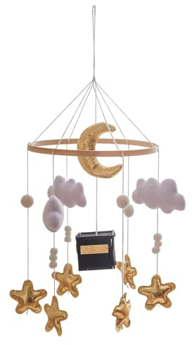 Windspiel, Windspiel für den Innenbereich, drehbares Korbglocken-Design mit Baby beruhigender sanfter Klang für Kinder im Alter von 0 3 Jahren, täglicher Gebrauch, Nachtschlafenszeit, Reisen