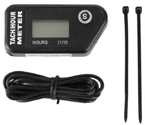 Fangxuee Medidor de Horas de Velocidad para Motocicleta, LCD Inductivo, Digital, Acumulativo, para Motocicleta, ATV, Cortacésped, Camión,