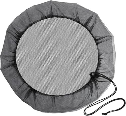 Black Barrel Water Mesh Cover | Flexible Water Butt Net | Reusable Rain Barrel Mesh Cover | Barrel Rain Collector Protector | Rain Bucket Net Cover For Garden Watering Equipment (60CM)