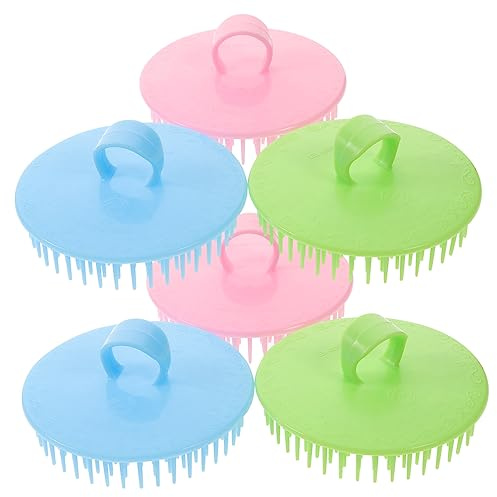 Homoyoyo 6piezas Cepillo Para Champú Exfoliante y Limpiador Masajeador De Cabelludo Para Lavar El Cabello Cuidado Del Cabello Baño o Ducha
