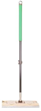 Mocio professionale riutilizzabile con manico telescopico in acciaio inox, ideale per la pulizia di pavimenti in laminato e piastrelle, versatile per la cura della casa senza macchie