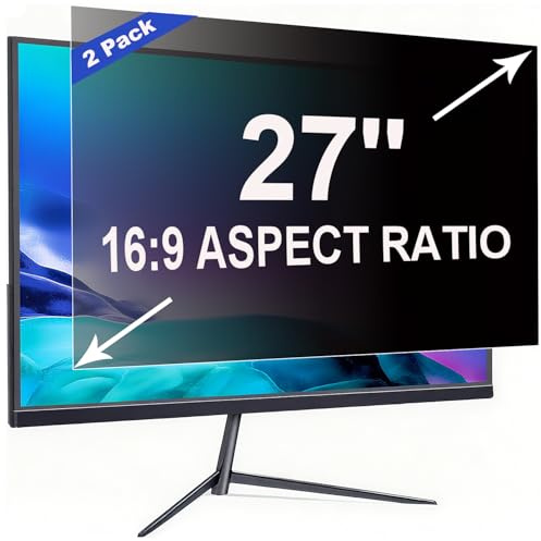 ruord 2 Stück Sichtschutzfolie für 27 Zoll 16:9 (59.7x33.6cm) Monitor