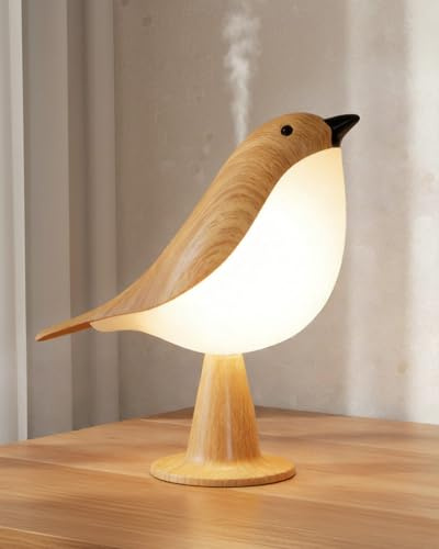 Torlaist Touch Control Table Lamp with Arom Diffuser, USB Rechargeable Bedside Lamps Nightstand Lamps, 3-Way Dimmable Night Light, Portable Desk Lamp for Baby & Kids, Bedroom, Home, Office, Bird Shape