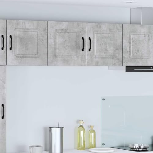 GeenYuu Köksskåp Kalmar betong, grå av trämaterial 80 x 31 x 40 cm med gott om förvaringsutrymme, modernt köksväggskåp, praktisk förvaringslösning för inomhusbruk