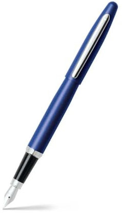 Sheaffer VFM Füllfederhalter (Rechts- und Linkshänder, M-Feder, inkl. Schwarze Tintenpatrone) Neon Blau, 1 Stück (1er Pack)