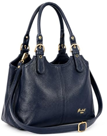 Mabel London Amelia Damen-Handtasche mit mehreren Fächern, mittlere Größe, mehrere Fächer mit langem Schultergurt Gr. One size, navy
