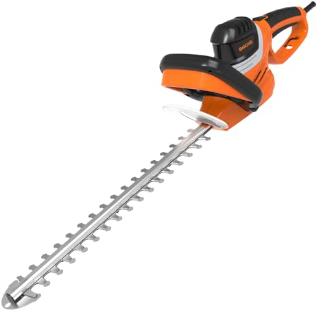 GARCARE Corded Electric Hedge Trimmer 680W 61cm Handheld Bush Tree Cutter