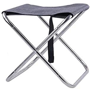 Mini Klapphocker, Campingstuhl Im Freien, Brieftaschengröße, Last 150 Kg, Tragbarer Ultraleichter Campinghocker Zum Angeln, Camping, Wandern, Picknick Und Reisen (Grey)